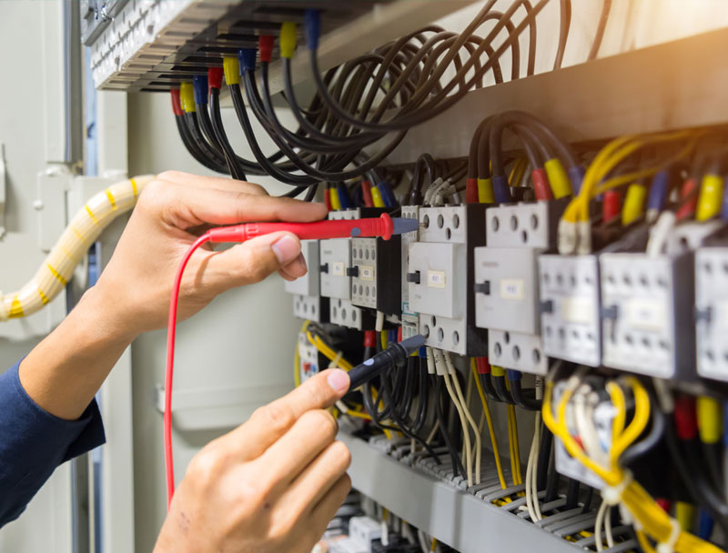 Service Man working on a circuits
